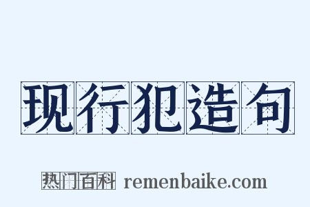 现行犯造句是什么意思的图片